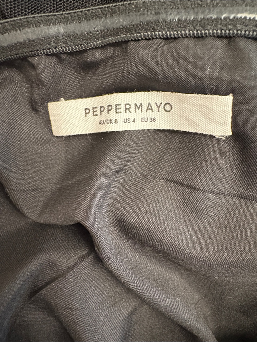 Peppermayo Black Strapless Maxi Dress size 4 - Picture 4 of 4